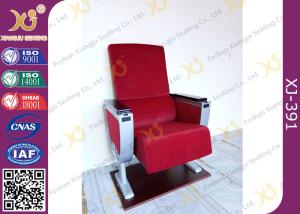 Wholesale Aluminum Base Soild Wood Armrest Double Writing Table Auditorium Seating Chairs from china suppliers