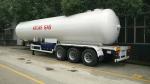 Semi Trailer Lpg Gas Tanker Truck , 49.6cbm Tri Axle Semi Trailer With Fuel Box