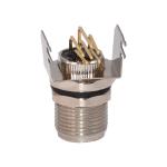 1.5A 30V M8 Waterproof Connector 90 Degree 6 Pin Panel Mount Connector