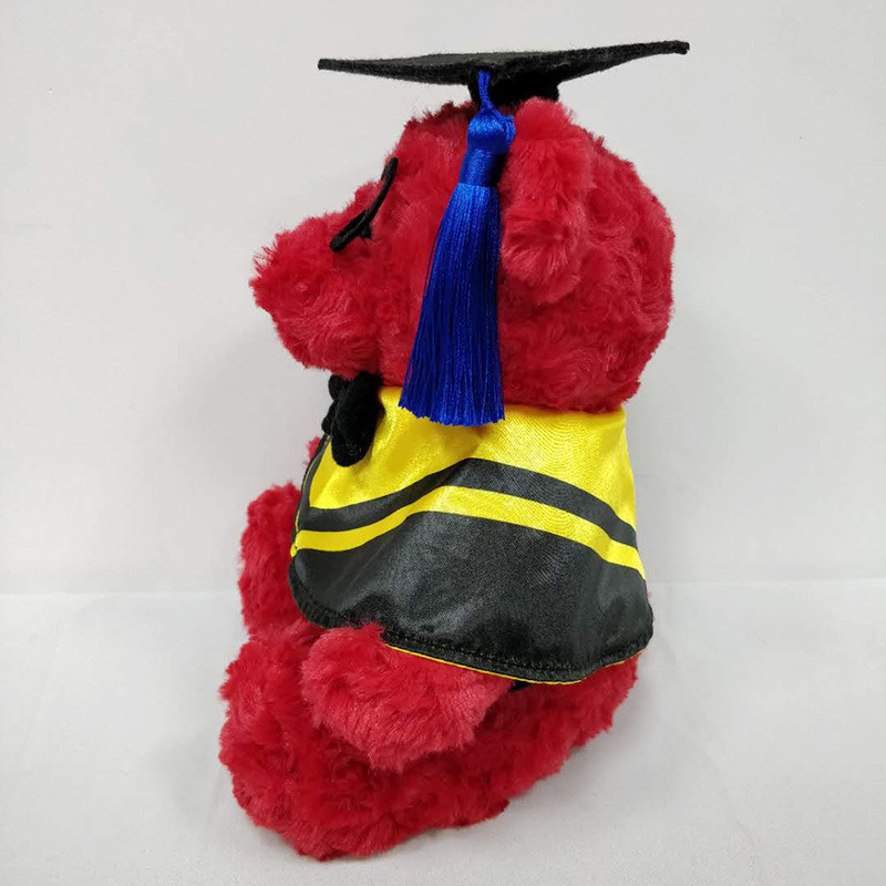 Soft Conformable Red Doctorial Hat Teddy Bear Plush Toys For Children