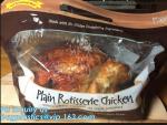 Anti Fog Hot Rotisserie Chicken Bags, Microwaveable Roasted meat Packaging Bag