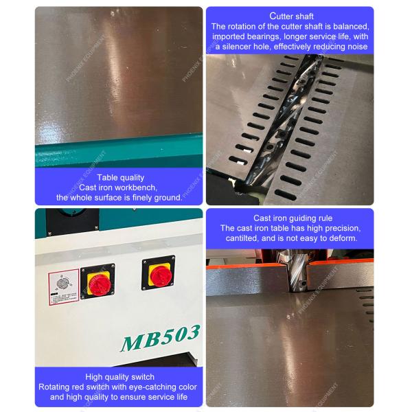 Customizable Industrial Wood Planer 4 mm Deep Spiral Surface Planer with 2.2 kW Power