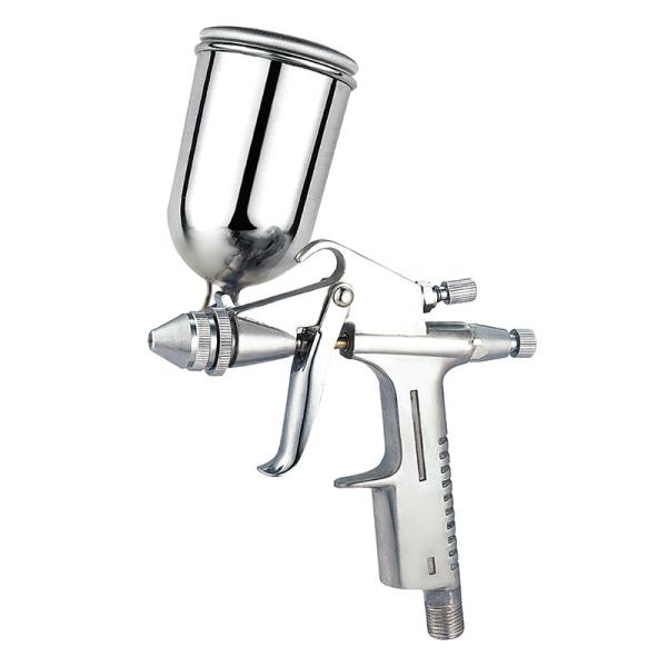 Mini Gravity Air Spray Gun, 90 Degree Swivel Cup, 0.5mm Nozzle, 200 CC Cup