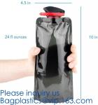 Solid Flexible Water Bottle Carabiner, Foldable Water Bottles Water Pouch