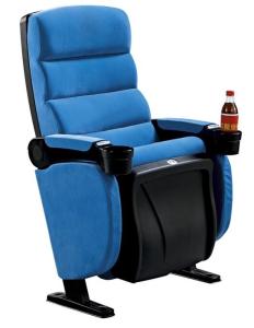 Wholesale Blue Fabric PP Theater Seating Chairs Movable Armrest Iron Metal Type from china suppliers