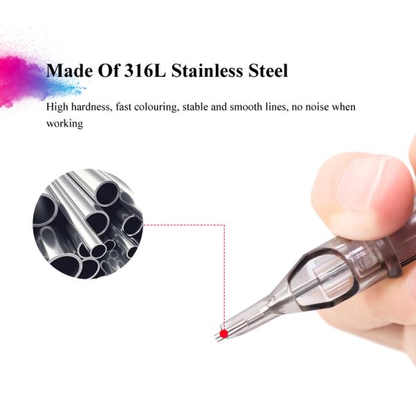20pcs Disposable Tattoo Needles 7RL Stainless Steel Cartridges