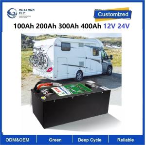 Wholesale CLF Lithium Iron Phosphate Rechargeable Battery LiFePO4 battery pack 100Ah 200Ah 300Ah 400Ah 12V 24V for RV Camper boat from china suppliers