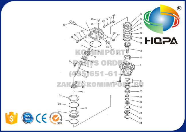 Excavator Spare Parts Excavator Hydraulic Motor Seal Kits for PC100 Swing Motor