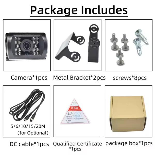 Universal 12V Dash Cam Maxi Truck Back-up Camera With Built In 18 IR LED For Night Assistance