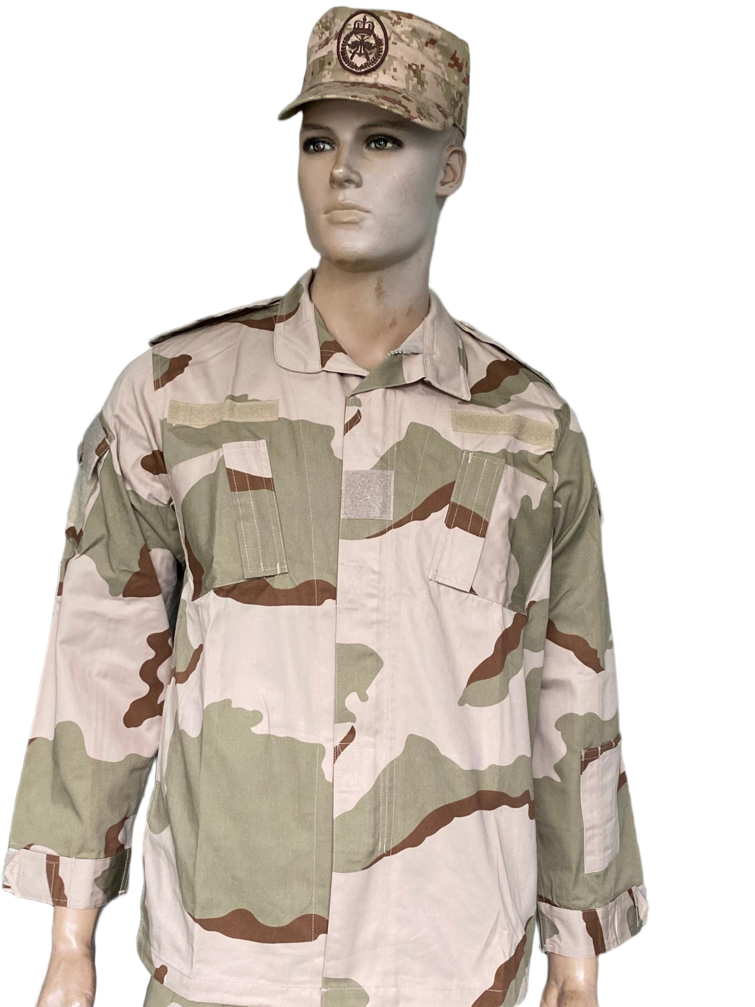 Desert Camouflage Tactical Uniform ACU Military Uniform Set Jacket And Pants In TC 65 35 Ripstop Fabric 230GSM For Army Uses