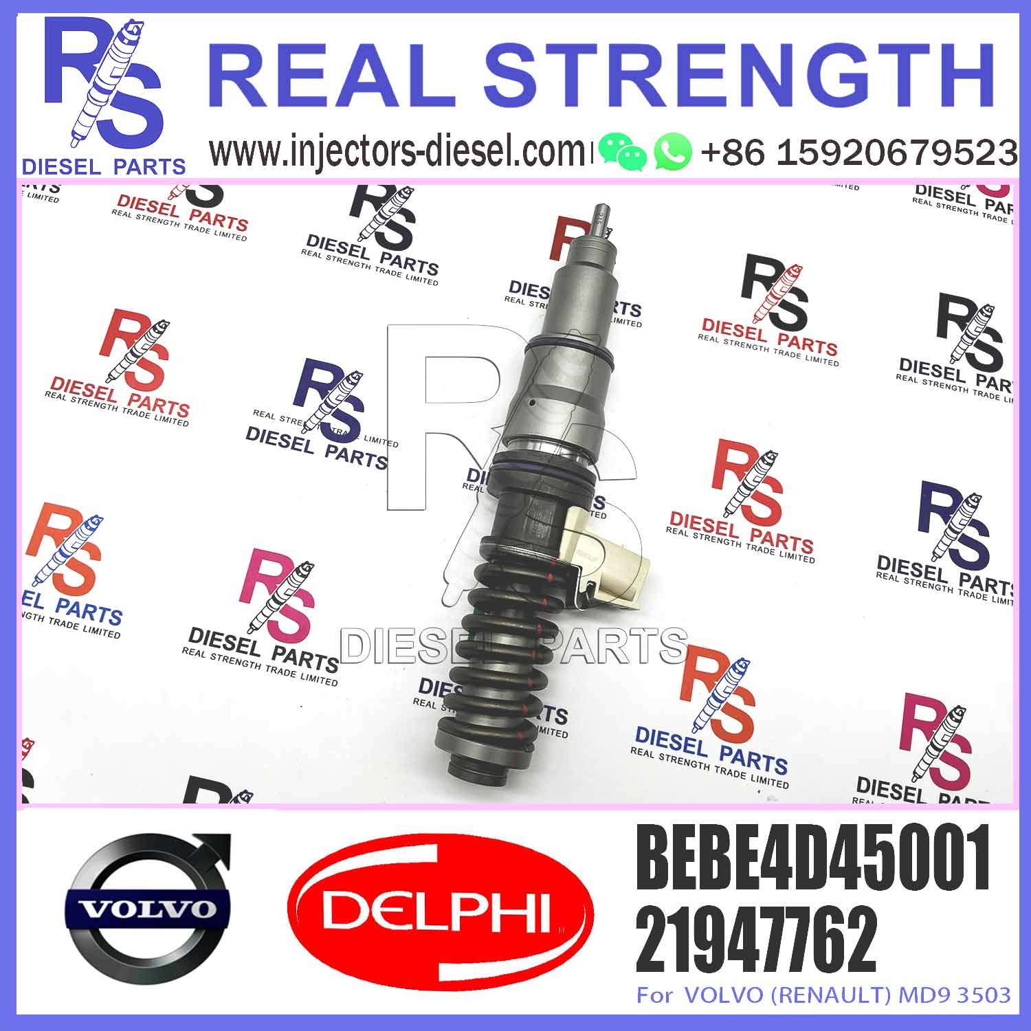 Diesel Fuel Injector 21947762 BEBE4D45001 E3.18 for V-O-L-V (RENAULT) MD9 3503