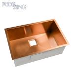 Rose Gold 1 Bowl PVD Nano Undermount Stainless Steel Kitchen Sink For Farmhouse