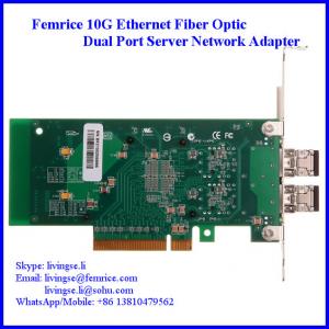 Wholesale Femrice 10G Fiber Optic Server NIC, Dual Port SFP+ PCI Express x8 Server Application Cards from china suppliers