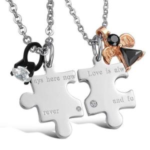 Wholesale New Fashion Tagor Jewelry 316L Stainless Steel couple Pendant Necklace TYGN206 from china suppliers