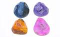 Cracked Agate w/ Quartz Faceted Free Form Semi-precious Gemstone Pendant Bead,