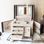 Faux Leather Full Color Printed Boxes Custom For Women Girl Jewelry