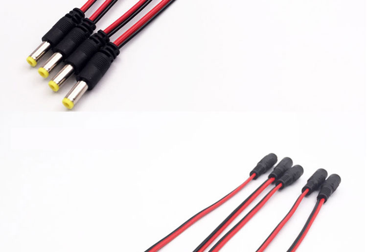 30cm DC 5.5x2.1mm Male Female to Dual Alligator Clips Power Supply DC Cable