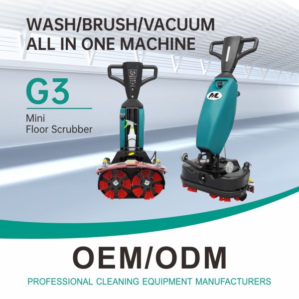 High‑Efficiency Mini Floor Scrubber 1750㎡/h Compact Design for Construction Sites