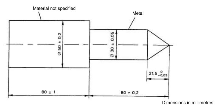 30mm Home Appliance Testing Equipment Test Probe 41 Of IEC 61032