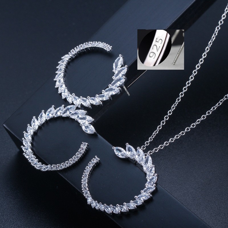 Fashion Wedding Bridal Jewelry Sets Crystal Antique Bronze Jewelry Set Necklace Earrings Bracelet Rings Christmas
