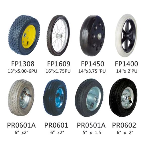 PU Solid Polyurethane Wheel Puncture Proof Rubber Wheelbarrow Wheel