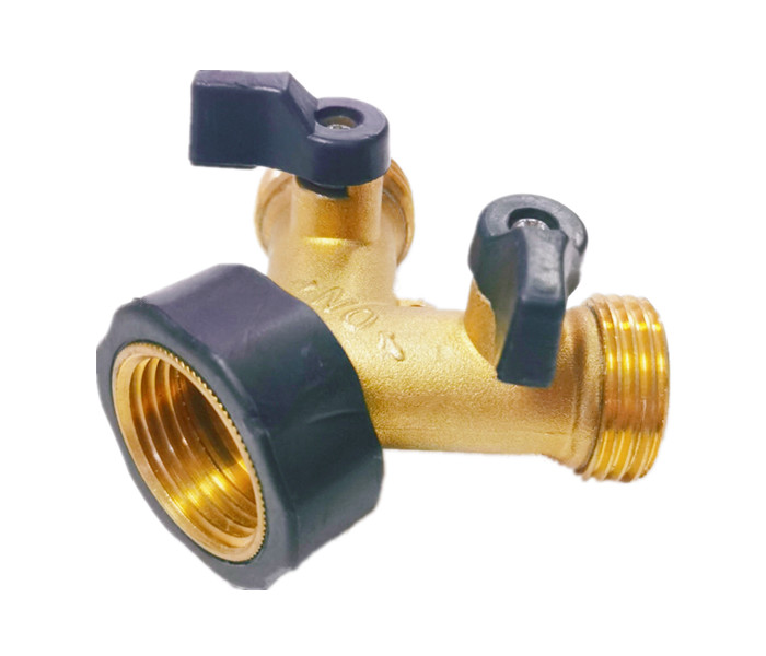 2 Way 3/4'' On Off Brass Y Valve Garden Irrigation Distributor