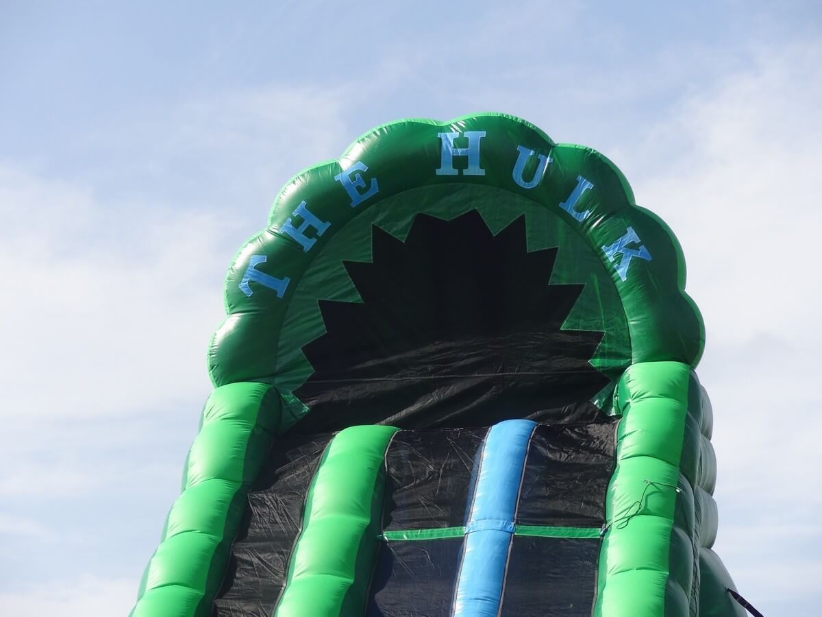 36 Feet Tall Hulk Inflatable Water Slides Green Long Crazy Wet Slide With Pool