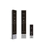 6.4 Inches White Light Segment Display Black Glass Sandblasted Stainless Steel