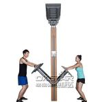 wooden street lamp outdoor fitness spinner