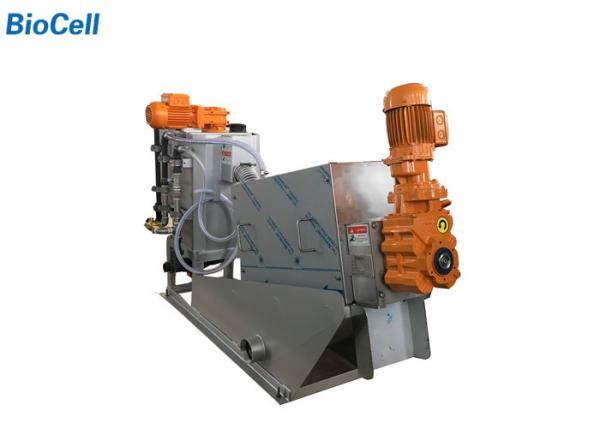 SS314 0.3KW Screw Press Dewatering Machine 20kg Per Hour Wastewater Treatment