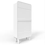 Elbow double layer 3 bucket shoe cabinet