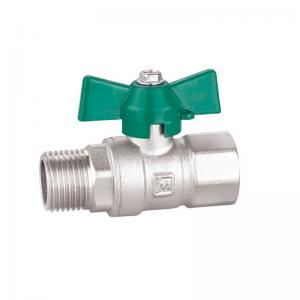 Wholesale 16bar Brass Threaded Ball Valve , Forged Butterfly Handle Valve from china suppliers
