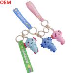 Custom 3d Plastic Cute Cartoon Keychains OEM Factory Design Cartoon Plastic