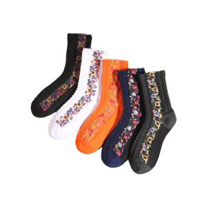 Wholesale Knitted Socks With Printed Picture , Antifriction Retro Tube Socks from china suppliers
