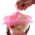 7 Pack Reusable Container Lid Silicone Household Products BSCI Round