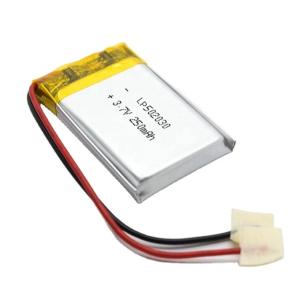 Wholesale Lipo 3.7 V 250mah 502030 Lithium Polymer Battery Pack UL1642 IEC62133 from china suppliers