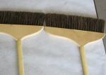 Mixed Color Floor Animal Hair Brushes Wooden Handdle For Cleaning