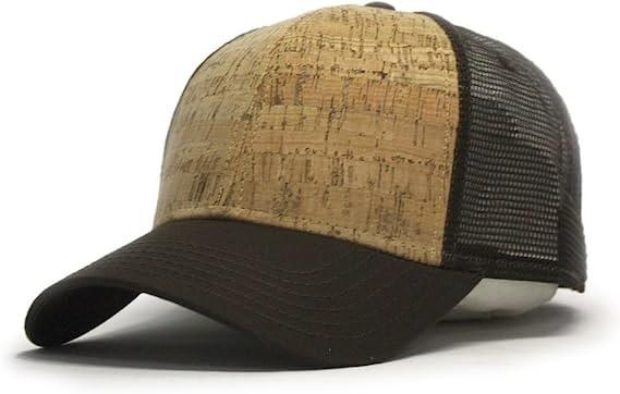 Adult Custom Logo Cork 5 Panel Trucker Cap Twill Mesh Adjustable Truck Sport Cap