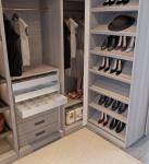 White Solid Wood Small Walk In Wardrobe Room Closet Shaker Style