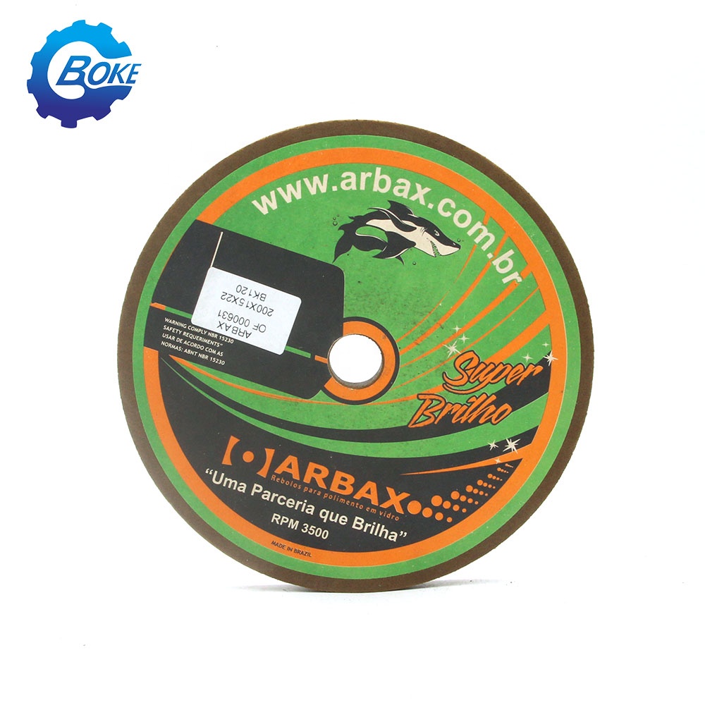 150mm 200mm Brazil BK ARBAX flat polishing wheel glass processing tools