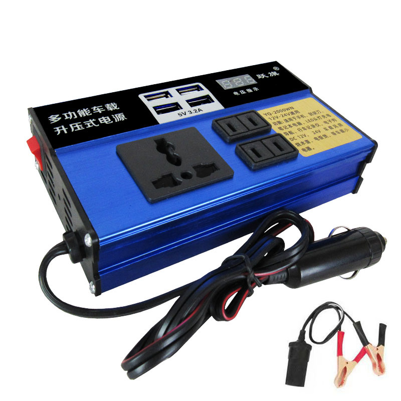 Hot Sale 200W Car Power Inverter 12V/24V 3 Phase Inverter For Electric Car Car Usb Power Inverter 2.1A Usb/3Pin Socket