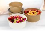 PE Coated Take Away Recyclable 750ml Kraft Paper Salad Bowls