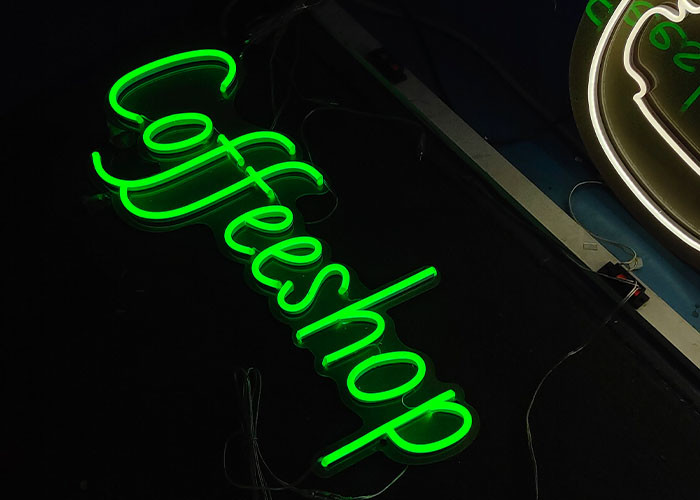 Coofeeshop neon sign custom size for coffe business street shopping center