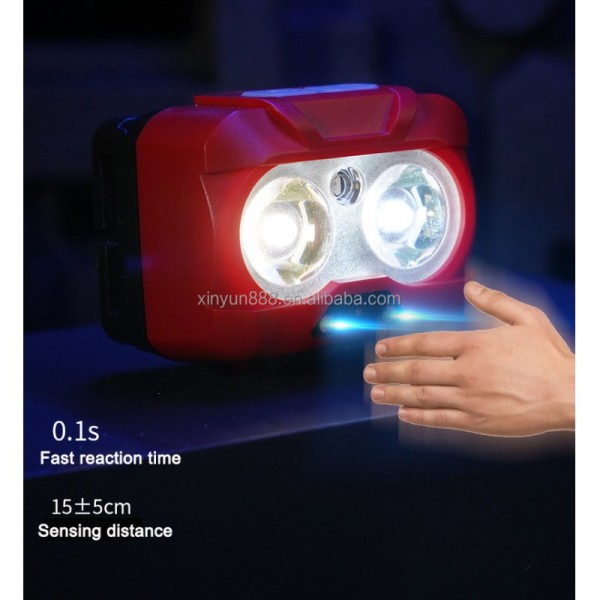Outdoor Portable Mini ultra Bright Sensor Head Mounted Spotlight Multi Light Source Lighting Camping Light