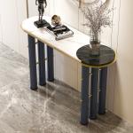 Iron Marble Console Table Brushed Gold Stainless Steel Entry Table