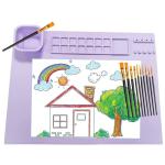 Palette Squares Silicone Craft Mat with Cup , Silicone Painting Mat for Crafts /