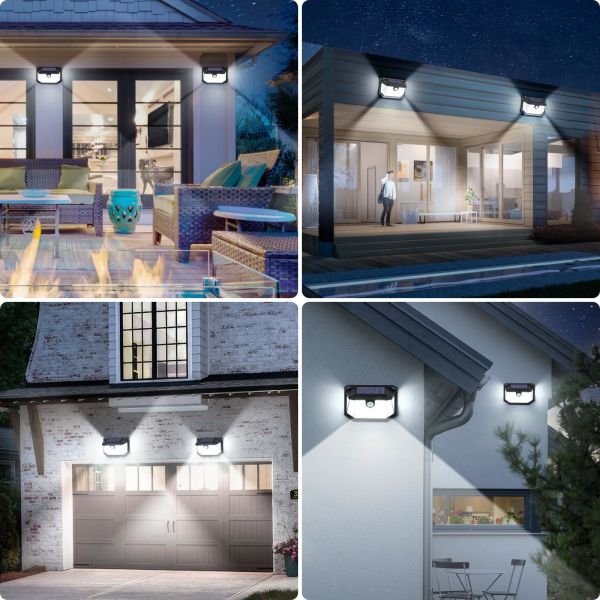 PIR Motion-Sensing Solar Wall Light | Outdoor Garden & Corridor Security Lighting