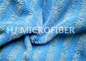 Wholesale Warp Knitted Blue Microfiber Twisted Pile Fabric For Rag / Duster , Polyester Fabric from china suppliers