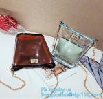 Logo Printed Customized PVC Tote Shopping Bags, Fashionable Plastic Clear PVC