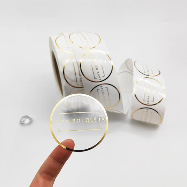 1.57in Transparent Glossy Plastic Clear Vinyl Stickers Paper Recycled Cosmetic